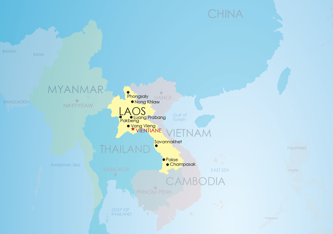 Map of Laos