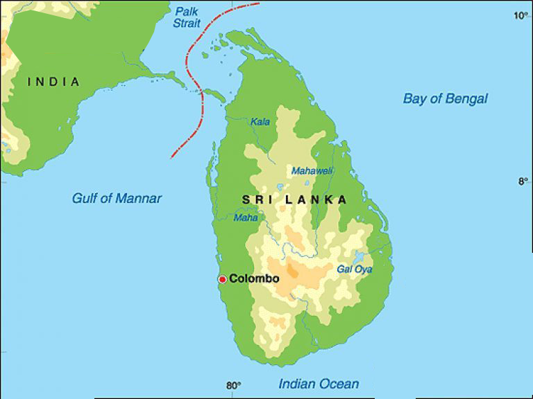 map fo Sri Lanka